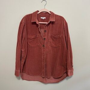 Madewell Terracotta Corduroy Shirt